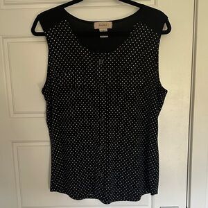 NWOT Black and White Polka Dot Blouse